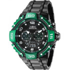 Invicta Bolt Чёрно-Зелёные Мужские Часы Кварцевые 52 мм - 37651
