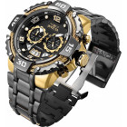Invicta Bolt Чёрно-Золотые Мужские Часы Кварцевые 52 мм - 37652