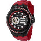 Invicta Bolt Красный Ремешок Чёрный Корпус Механические Часы 48мм - 41704