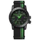Glycine Airman Worldtimer Чёрные с Зелёным Мужские Часы 42мм - GL1041
