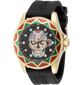 Invicta Pro Diver LATAM Exclusive Мужские Часы с Черепом Золотые - 50516