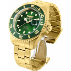 Invicta Pro Diver Зелёный Циферблат Механические Часы Золотые 47мм - 35724