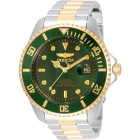 Invicta Pro Diver Зелёный Циферблат Механические Часы Двухцветные - 35727