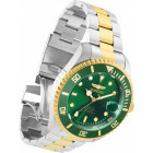 Invicta Pro Diver Зелёный Циферблат Механические Часы Двухцветные - 35727