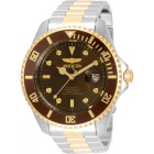 Invicta Pro Diver Коричневый Циферблат Механические Часы Двухцветные - 35728