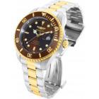 Invicta Pro Diver Коричневый Циферблат Механические Часы Двухцветные - 35728