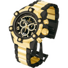 Invicta Reserve Grand Octane Большие Часы Мужские Чёрно-Золотые - 13018