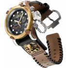 Invicta Russian Diver Pirate of the Seas Кожаный Ремешок Часы Мужские - 40458
