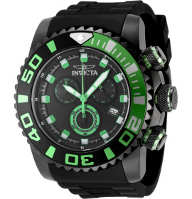 Invicta Sea Hunter Чёрные с Зелёными Акцентами Мужские Часы 52 мм - 48985