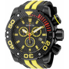 Invicta Sea Hunter Жёлтые Акценты Мужские Часы 52 мм Чёрные - 48990