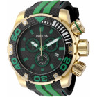 Invicta Sea Hunter Зелёные Акценты Мужские Часы 52 мм Золотые - 48991