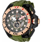 Invicta Sea Hunter Зелёный Ремешок Мужские Часы 57мм Чёрные - 49629