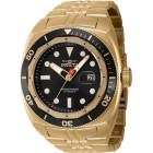 Invicta Swiss Made Чёрный Безель Механические Часы Золотистые 52 мм - 44755
