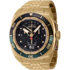 Invicta Swiss Made Чёрно-Зелёный Безель Золотые Мужские Часы 52мм - 44765