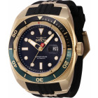 Invicta Swiss Made Ремешок Чёрно-Зелёный Безель Часы Золотые 52мм - 44820