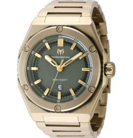 TechnoMarine Coral Legacy Зелёный Циферблат Мужские Часы Золотые TM-416062