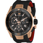 TechnoMarine UF6 Чёрно-Красный Ремешок Мужские Часы Золотые - TM-616005