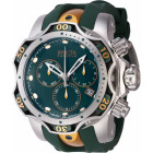 Invicta Reserve Venom Зелёный Ремешок Жёлтые Акценты Мужские Часы - 46184