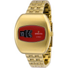 Invicta Vintage Красный Циферблат Механические Золотистые Часы 38мм - 39978